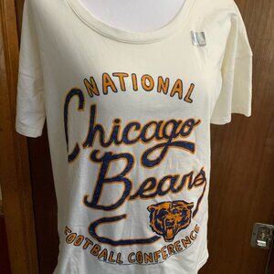 Chicago Bears Women's T-Shirt, Sz XL NFL Short Sleeve Junk Food